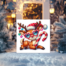 Happy リラックス ReindeerとCandy Stakee シーズンカード