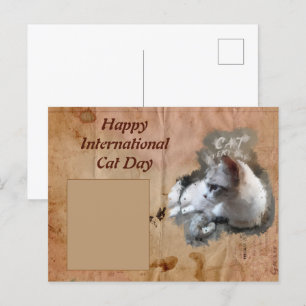 Happy 国際的 Cat Dayはがき ポストカード