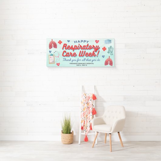 Happy 気に Respiratory  Week Annovation Banner 横断幕 (インサイチュ)