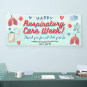 Happy 気に Respiratory  Week Annovation Banner 横断幕 (トレードショー)