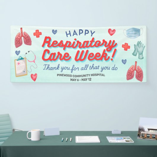 Happy 気に Respiratory Week Annovation Banner 横断幕 (トレードショー)