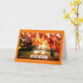 HAPPY (秋または秋)誕生日 カード (黄色い花)