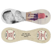 Happy 素朴 Father's Day 2 Photo Collage ソフトボール (パネル)