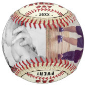 Happy 素朴 Father's Day 2 Photo Collage ソフトボール (正面)