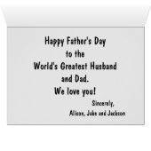 Happy 素朴 Father's Day Family Photo Gray (内部横(下))