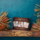 Happy 素朴 First Father's Day Wooden 3写真 フォトプラーク (側面)