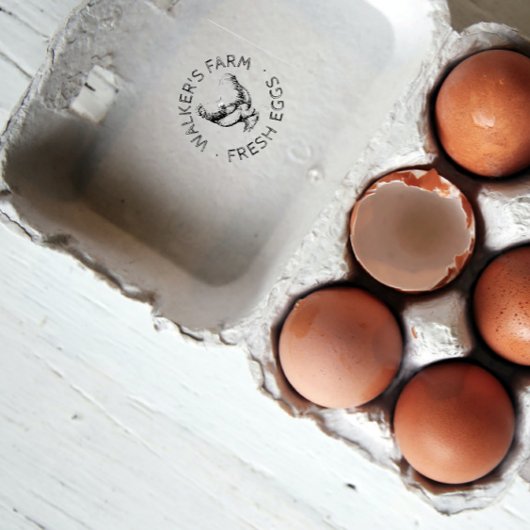 Happy 素朴 Hen Egg Stampのスクリプト ラバースタンプ