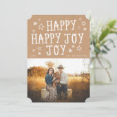 Happy 素朴 Joy Christmasフォトカード シーズンカード (スタンド正面)