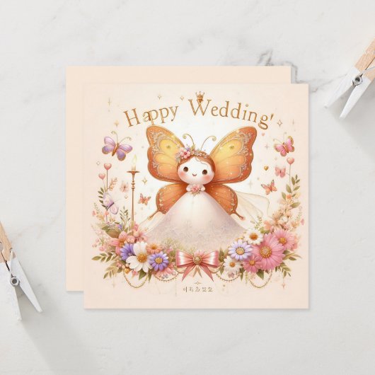 Happy 結婚's Greeting Cards カード (正面/裏面インサイチュ)