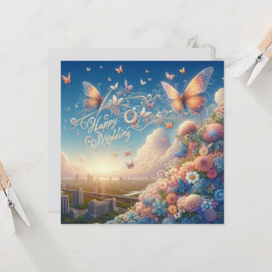 Happy 結婚's Greeting Cards カード (正面/裏面インサイチュ)