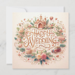 Happy 結婚's Greeting Cards カード