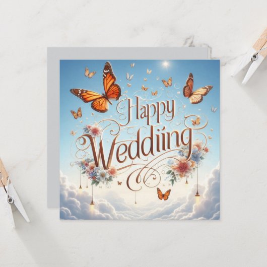Happy 結婚's Greeting Cards カード (正面/裏面インサイチュ)