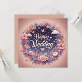 Happy 結婚's Greeting Cards カード (正面/裏面インサイチュ)
