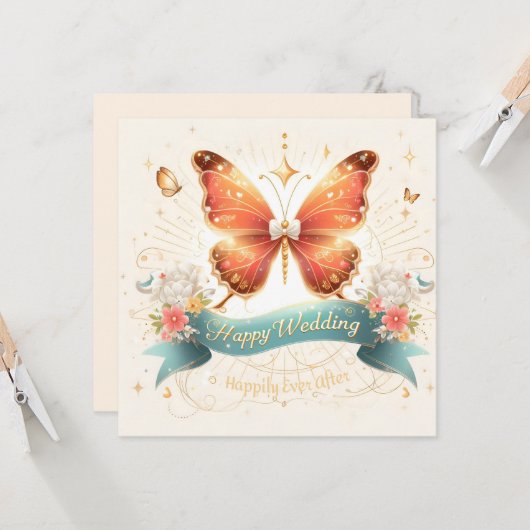 Happy 結婚's Greeting Cards カード (正面/裏面インサイチュ)