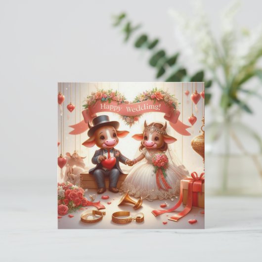 Happy 結婚's Greeting Cards 招待状 (スタンド正面)