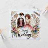 Happy 結婚's Greeting Love Cards カード (正面/裏面インサイチュ)