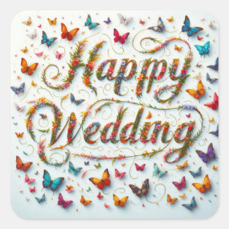Happy 結婚's Sticker スクエアシール