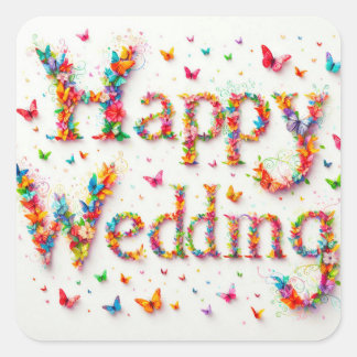 Happy 結婚's Sticker スクエアシール