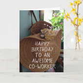 HAPPY *誕生日*お気に入りのを*同僚へ* カード (黄色い花)