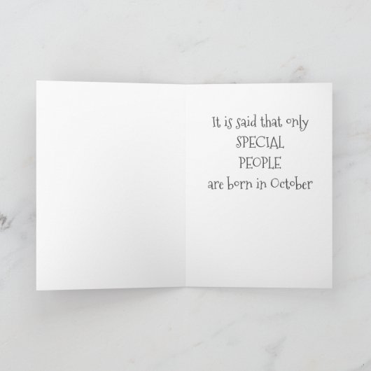 HAPPY ***10月*****HER**カード カード (内部)