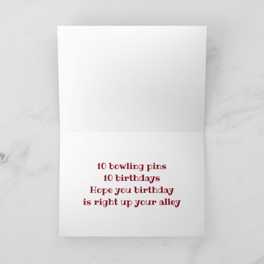 HAPPY ****10誕生日**** カード (内部)