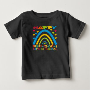 Happy 100日のスクールキッズTシャツ ベビーTシャツ