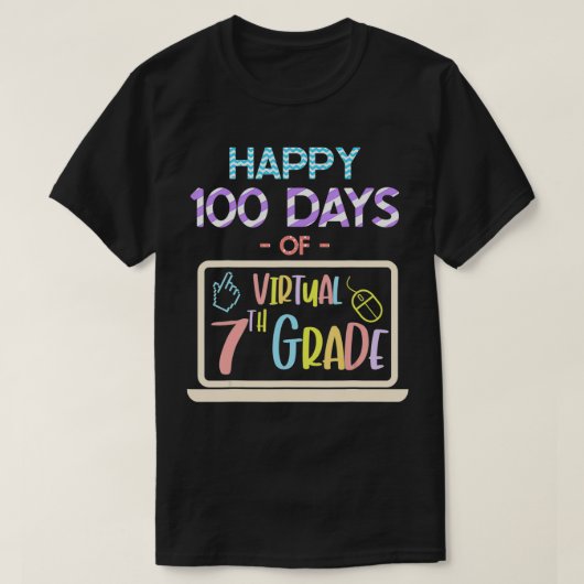 Happy 100日の第7級100日目 tシャツ (デザイン正面)