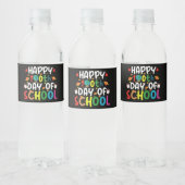 Happy 100日目の学校の先生 学生 ペットボトルラベル (ボトル)