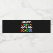 Happy 100日目の学校の先生 学生 ペットボトルラベル (シングルラベル)