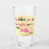 Happy 100誕生日パーソナライズされたの名前 タンブラーグラス (正面)