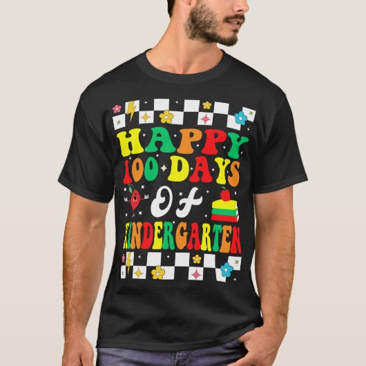 Happy 100 Day Of Kindergarten T-Shirt Tシャツ (正面)