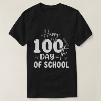 Happy 100 day of school Teachers Kids Child Happy Tシャツ