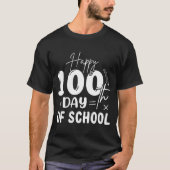 Happy 100 day of school Teachers Kids Child Happy  Tシャツ (正面)