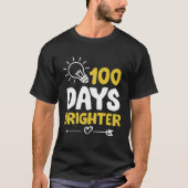 Happy 100 Days Brighter School Bright Light Bulb G Tシャツ (正面)