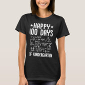 Happy 100 Days Of Kindergarten Math Teacher Equati Tシャツ (正面)