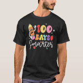 Happy 100 Days Of School 100 Days Smarter Brighter Tシャツ (正面)
