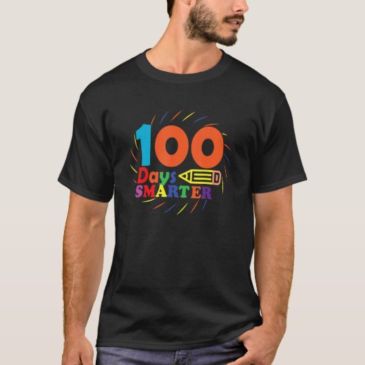 Happy 100 Days Of School 100 Days Smarter  Student Tシャツ (正面)