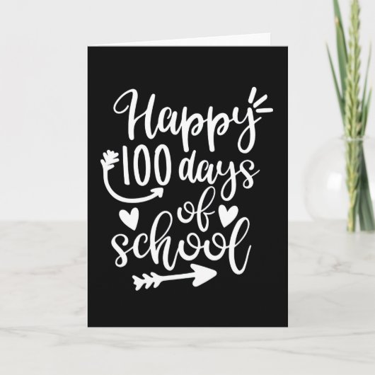 Happy 100 Days of School 100th day Brighter カード (正面)