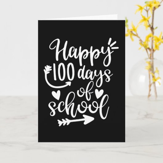 Happy 100 Days of School 100th day Brighter カード (黄色い花)