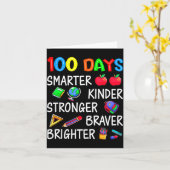 Happy 100 Days Of School 100th Day Of School Kids  カード (黄色い花)