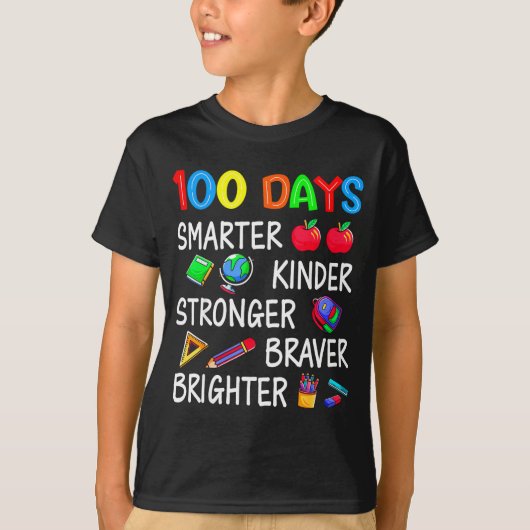 Happy 100 Days Of School 100th Day Of School Kids  Tシャツ (正面)