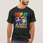 Happy 100 Days Of School 5th Grade 100th Pop it Bo Tシャツ (正面)