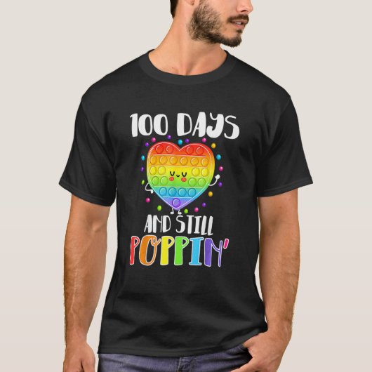 Happy 100 Days Of School And Still Poppin 100th Da Tシャツ (正面)