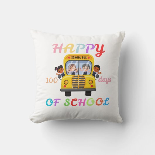HAPPY 100 DAYS OF SCHOOL, BACK TO SCHOOL クッション (正面)