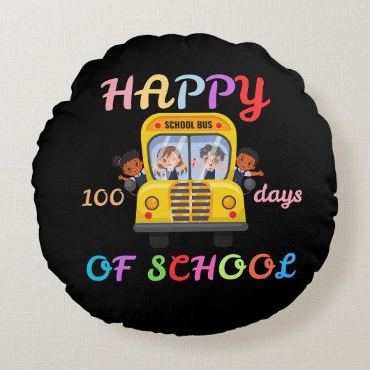 HAPPY 100 DAYS OF SCHOOL, BACK TO SCHOOL ラウンドクッション (正面)