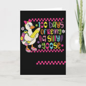 Happy 100 Days of School Cute Duck Teacher カード (正面)