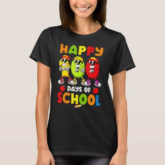 Happy 100 Days Of School Flossing Dance 100 Days S Tシャツ (正面)
