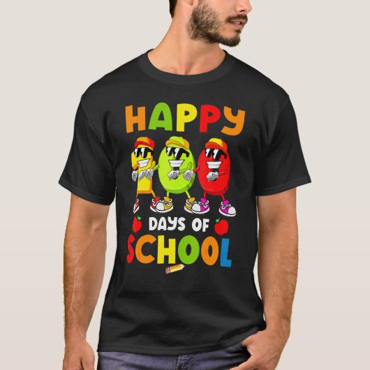 Happy 100 Days Of School Flossing Dance 100 Days S Tシャツ (正面)