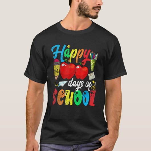 Happy 100 Days of School  for Teachers Kids Boys G Tシャツ (正面)