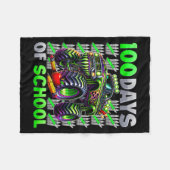 Happy 100 Days Of School Funny Monster Truck Stude フリースブランケット (正面(横))